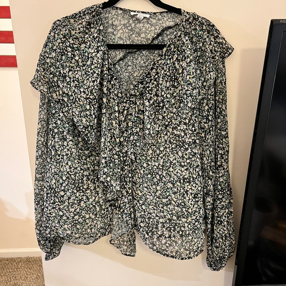 Top shop layered multi color long sleeve top